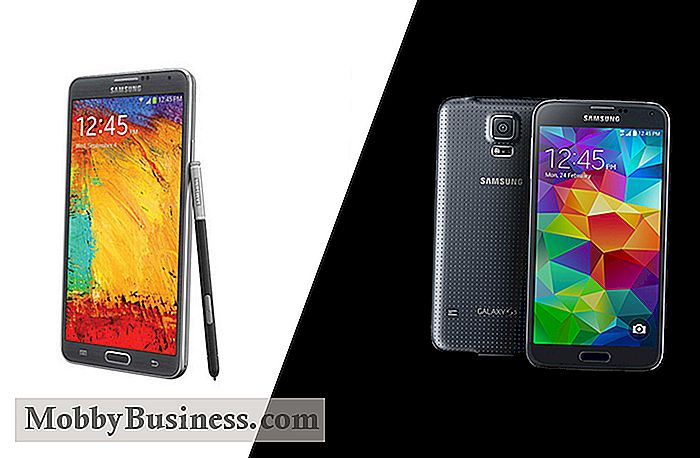 Samsung Galaxy S5 vs Samsung Galaxy Note 3: Hva er bedre for bedriften?
