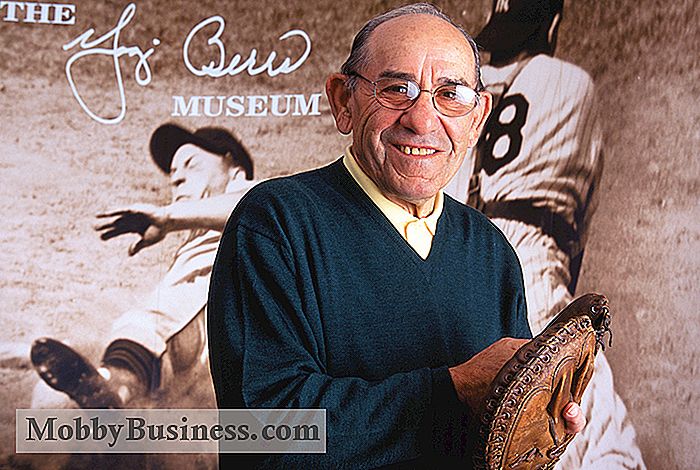 Yogi Berra na baseballu a firmě